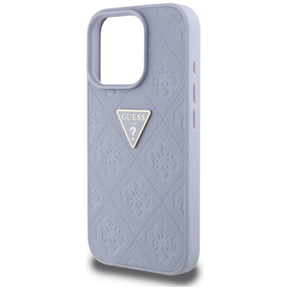 Etui Guess Hot Stamp 4G Pattern Triangle Metal Logo do iPhone 16 Pro Max